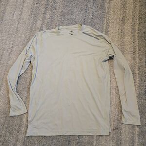 BloqUV Men's UPF 50+ Sun Protective Long Sleeve Jet Tee Green Size L